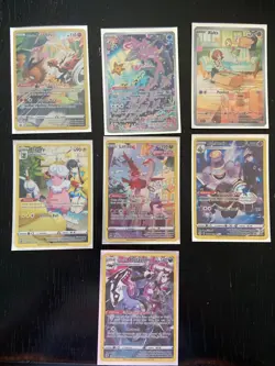 Full Art Pokemon Card Lot- 7 Full Art Pokemon Cards from new gen and last gen - Image 1