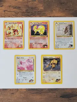 83/132 Cards Near Complete Vintage Pokemon Gym Challenge Set LP-NM WotC 5 Holos - Image 1