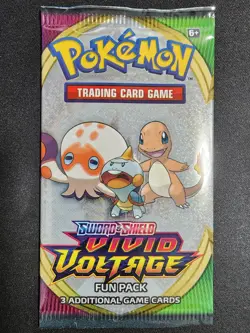 Vivid Voltage Fun Pack - 3 Cards - Factory Sealed - Pokemon TCG Sword & Shield - Image 1