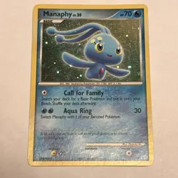 Manaphy Trainer Kit Vintage Rare Holo Pokemon Card 4/12 - Image 1