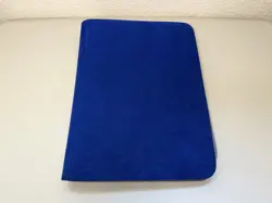 Ultra PRO 9Pocket Zippered PRO Binder Vivid Deluxe Blue Suede 360 Cards Used - Image 1