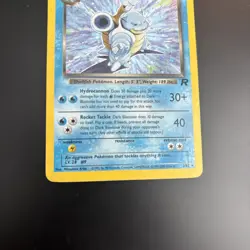 Pokemon Dark Blastoise TCG Team Rocket 3/82 Holo Unlimited Rare Card LP - Image 4