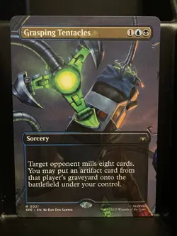 Grasping Tentacles BORDERLESS SCENE #21 NM/M MTG Spiderman Magic Card - Image 1