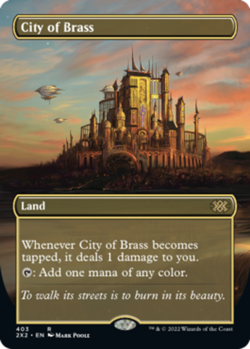 1x City of Brass ~~ Borderless NM-Mint, English Double Masters 2022 MTG Magic - Image 1
