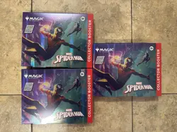LOT OF 3 Magic The Gathering Marvel Spider Man Collector Booster Omega Boxes Box - Image 1