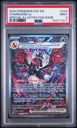 2024 POKEMON PAF EN-PALDEAN FATES SPECIAL ILLUSTRATION RARE CHARIZARD EX PSA 9 - Image 1