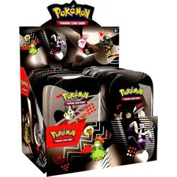 Pokemon Unova Black Bolt White Flare Mini Tin Display 8 tins 16 packs Sealed - Image 1