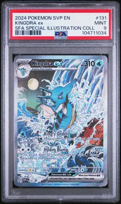 2024 POKEMON SVP EN-SV BLACK STAR PROMO #131 KINGDRA EX PSA 9 - Image 1