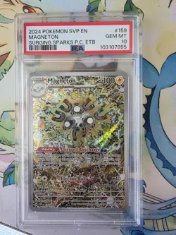 2024 Pokemon SVP en #159 Magneton PSA 10 Pokemon Center Stamped - Image 1