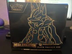 Pokemon TCG Mega Evolution Pokemon Center ETBs Lucario Sealed - Image 1