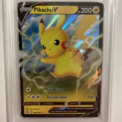2021 Pokemon SWSH Fusion Strike Pikachu V #086/264 PSA 10 - Image 2