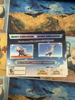 Pokemon Scarlet And Violet Serial Codes Shiny Koraidon or Miraidon UNSCRATCHED! - Image 1