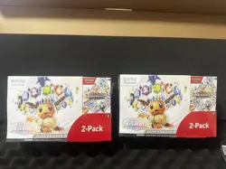 Pokemon Prismatic Evolutions Elite Trainer Box & Booster Bundle Costco 2 Pack x2 - Image 1
