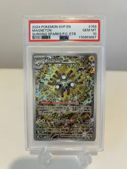 2024 Pokemon Center Magneton Surging Sparks ETB PSA 10 - Image 1