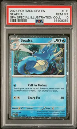 2024 POKEMON SFA EN-SHROUDED FABLE #011 SEADRA PSA 10 - Image 1
