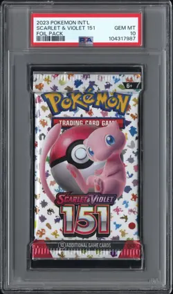 [PSA 10] 151 Booster Pack Foil Scarlet & Violet English MEW POKEMON Mint - Image 1
