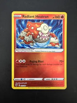 Radiant Heatran 027/189 Holo Pokemon Astral Radiance NM - Image 1