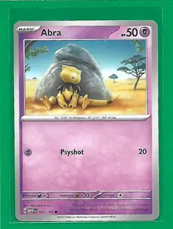 Pokemon TCG Scarlet & Violet 151 Abra #63/165 Regular Common - Image 1
