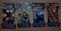 Pokemon Steam Siege Sleeved Booster Packs full art set of 4 - Image 1