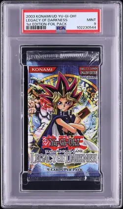 Yugioh PSA 9 Legacy Of Darkness LOD 1st Edition English Booster Pack - POP 64! - Image 1
