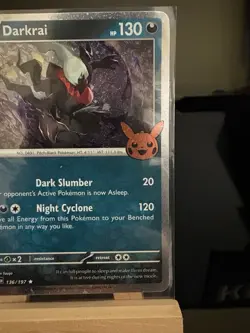 DARKRAI - 136/197 Trick Or Trade 2024 - Cosmos Holo Rare - Pokemon TCG Card - Image 3