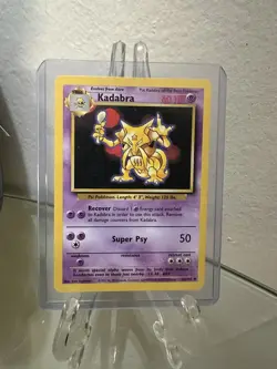 Pokemon TCG Kadabra Card Base Set, Unlimited Uncommon, Regular Card 32/102 LP - Image 1