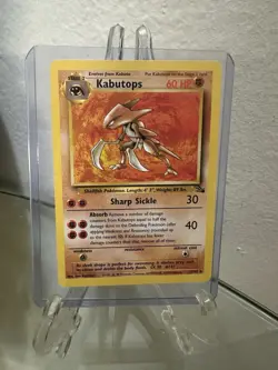 Pokemon TCG Kabutops Fossil Card 24/62 Regular Rare, LP - Image 1