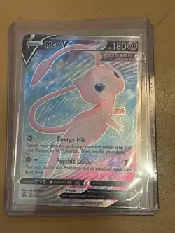 Pokemon TCG Swsh08: Fusion Strike Mew v Full Art Holo Ultra Rare Card 250/264 - Image 1