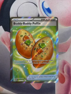 Buddy Buddy Poffin 167/132 Mega Evolution Secret Rare Pokemon Card NM - Image 1
