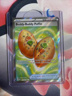 Buddy Buddy Poffin 167/132 Mega Evolution Secret Rare Pokemon Card NM - Image 3