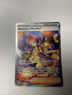 Acerola’s Mischief SIR Trainer Pokemon Card 183/132 - Image 1