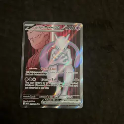 Pokemon Destined Rivals Team Rockets Mewtwo EX Full Art 213/182 English Card - Image 1