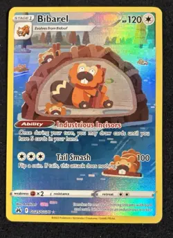 Pokemon TCG Bibarel GG25/GG70 Crown Zenith M Full Art Holo Card Mint Condition - Image 1