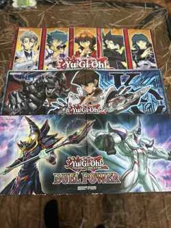 Vintage Yugioh Trading Card Game Cardboard Playmat Lot Of 3 Yu-Gi-Oh Play Mat - Image 2