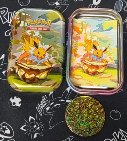 Prismatic Evolution Jolteon Eeveelution Pokemon Card Game Tin TCG NO CARDS - Image 1