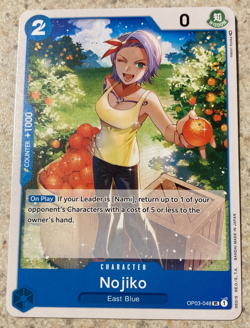 Nojiko OP03-048 One Piece Trading Card Signed - Tiffany Grant/Nojiko Voice Actor - Image 3
