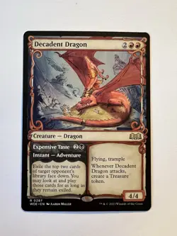 Decadent Dragon / Expensive Taste - SHOWCASE - MTG Wilds of Eldraine - NM - Image 1