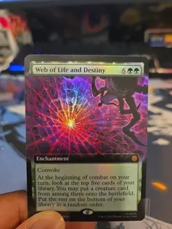 Web of Life and Destiny Extended Art MTG Marvel's Spider-Man (Foil) NM - Image 3