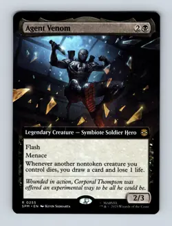 Agent Venom (Extended Art) Marvel's Spider-Man Non-Foil MTG NM - Image 1