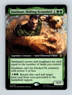 Sandman, Shifting Scoundrel (Extended Art) Marvel's Spider-Man Non-Foil MTG NM - Image 1