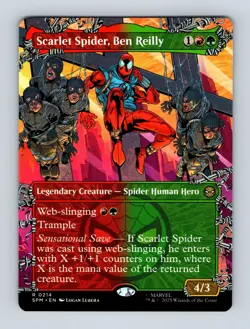 Scarlet Spider, Ben Reilly (Borderless) Marvel's Spider-Man Non-Foil MTG NM - Image 1