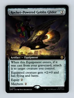 Rocket-Powered Goblin Glider (Extended Art) Marvel's Spider-Man Non-Foil MTG NM - Image 1