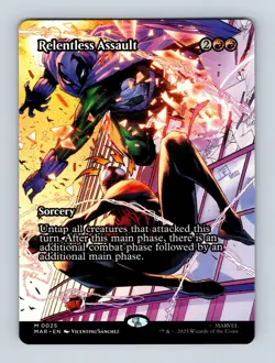 Relentless Assault (Borderless) Marvel Eternal-Legal Spider-Man Non-Foil MTG NM - Image 1