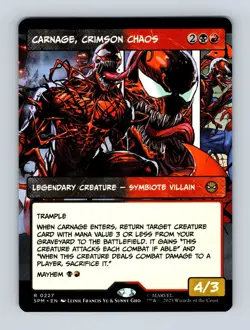 Carnage, Crimson Chaos (Borderless) Marvel's Spider-Man Non-Foil MTG NM - Image 1
