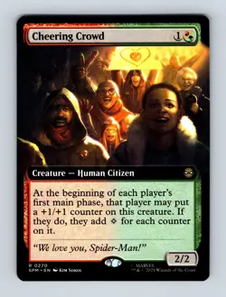 Cheering Crowd (Extended Art) Marvel's Spider-Man Non-Foil MTG NM - Image 1