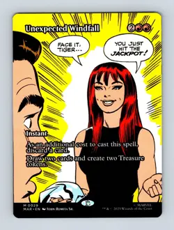 Unexpected Windfall (Borderless) Marvel Eternal-Legal Spider-Man Non-Foil MTG NM - Image 1