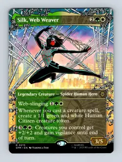 Silk, Web Weaver (Borderless) Marvel's Spider-Man Non-Foil MTG NM - Image 1