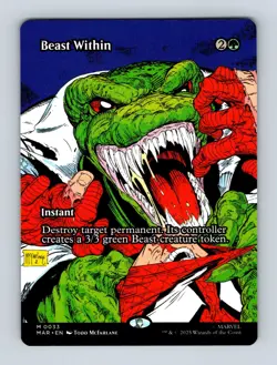 Beast Within (Borderless) Marvel Eternal-Legal Spider-Man Non-Foil MTG NM - Image 1