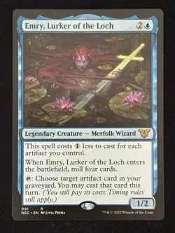 1x MTG Emry, Lurker of the Loch - Commander: Kamigawa: Neon Dynasty (NEC) #91 - Image 1