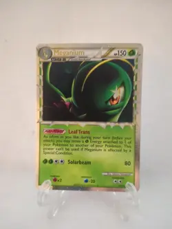 Pokemon TCG Meganium 109/123 ULTRA RARE Heart Gold & Soul Silver 2010 Holo - Image 1